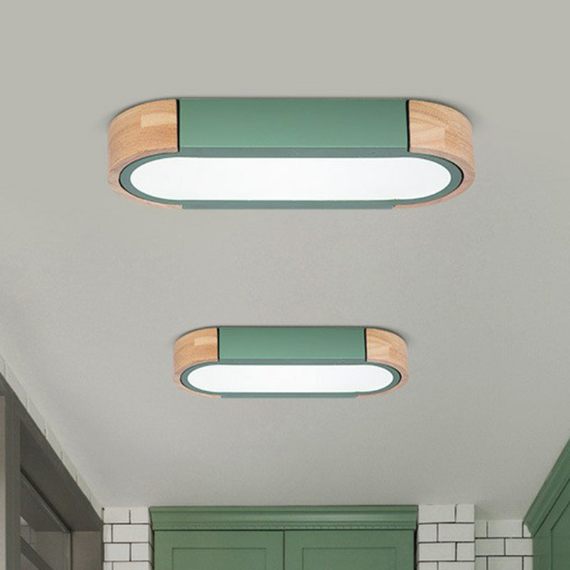 Acrylic Oblong Shaped Flush Mount Lighting Simplistic LED Flush Mount Fixture for Living Room