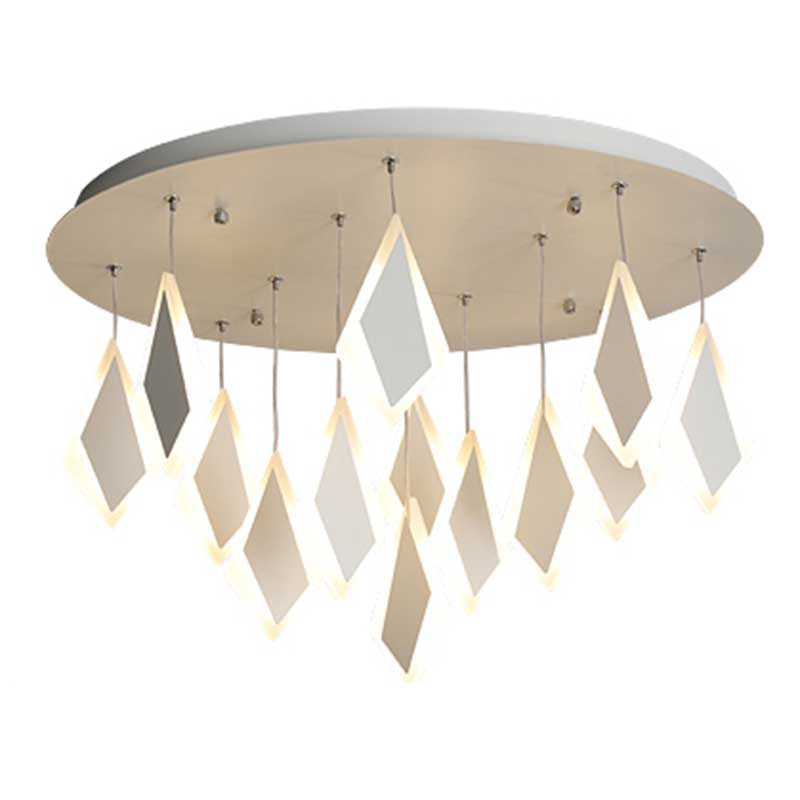 LED Acrylique Acrylique Vapeur Lumière Contemporaine 19 "/27" /31.5 " Large Bedroom Ceiling Light Fixture in Warm / White Light