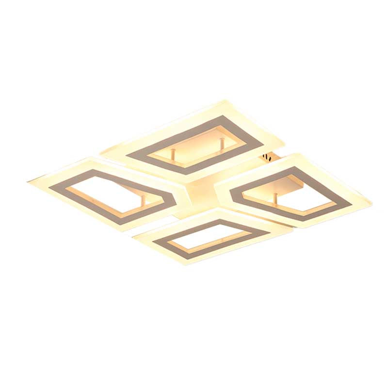 Splicing Square/Rectangular LED Flush Light 16"/24.5"/37.5" W Modern Acrylic Bedroom Ceiling Lamp in Warm/White Light