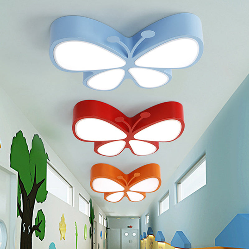 Papillon Maternelle LED Flush Mount Light Acrylique Simplicity Ceiling Light Flush Mount