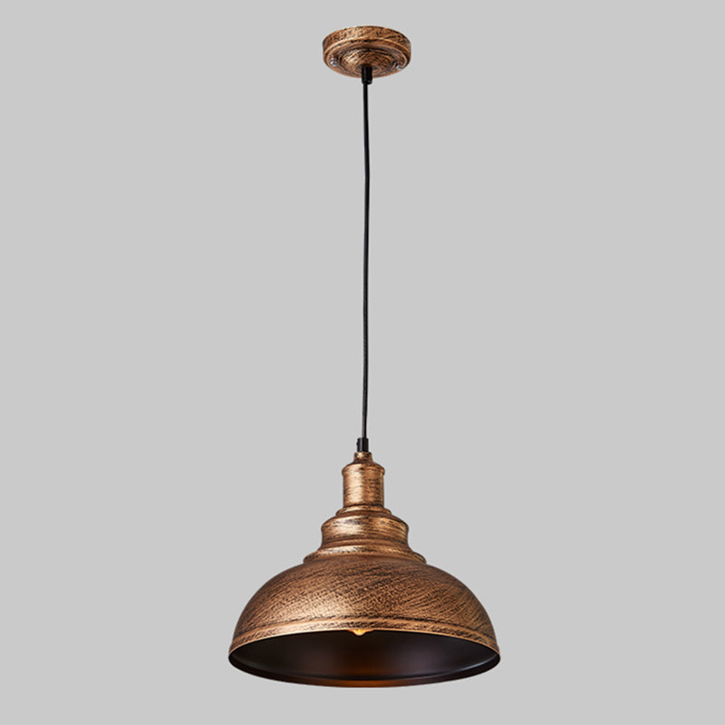 Pendre 1-Light Light Light Antique Pot Metal Metal Hanging Lightture pour salle à manger