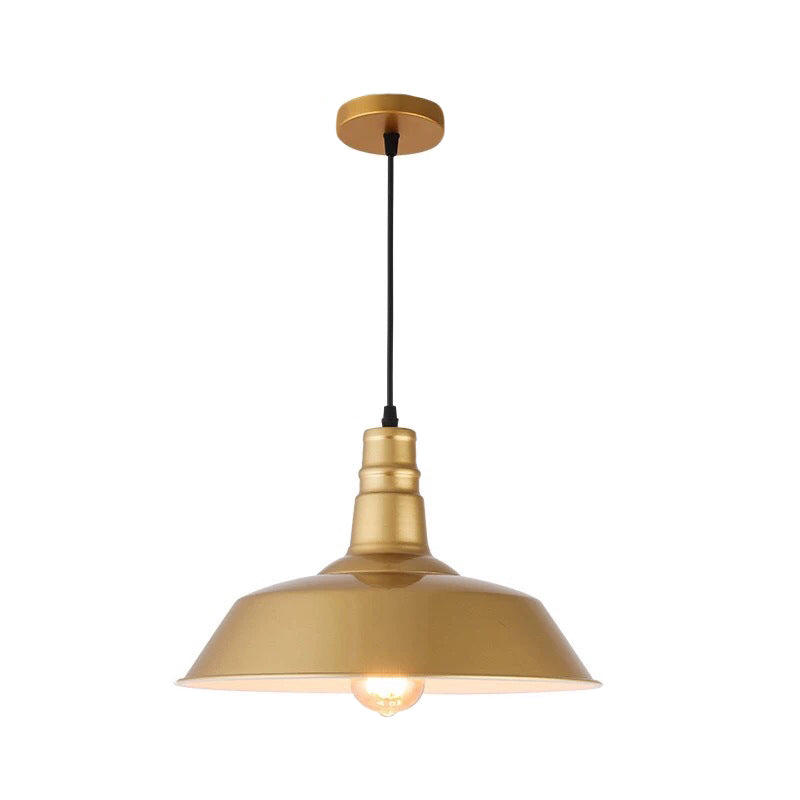 Pot Cover Metallic Hanging Light Simplicity 1 Bulb Restaurant Hanglampje Lamp