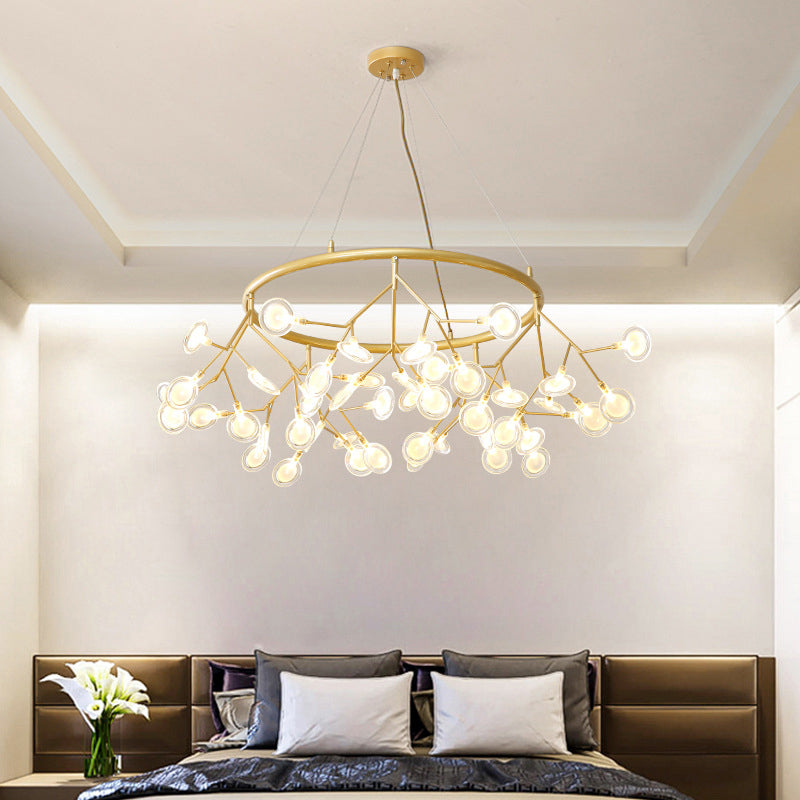 Sputnik Firefly Chandelier Lighting Minimaliste de salon acrylique LED PENDANT