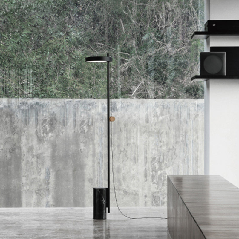 Lampada a LED a LED a LED a LED a LED in marmo Lampada Modern Style Reading Floor Lighting in Black