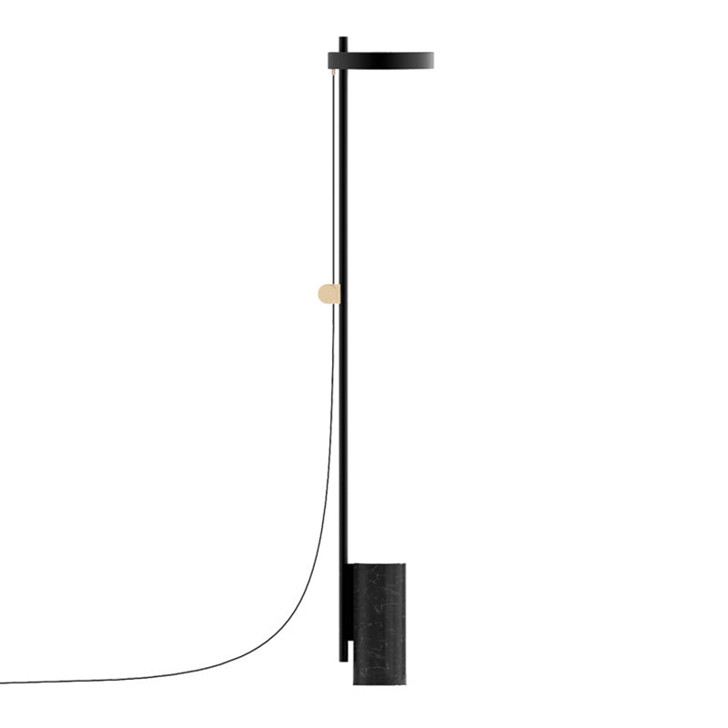 Lampada a LED a LED a LED a LED a LED in marmo Lampada Modern Style Reading Floor Lighting in Black