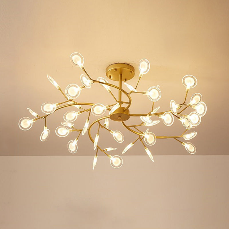 Métal Swirling Branch Chandelier Pendant Light Simplist LED Hanging Light for Dining Room