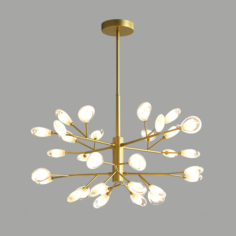 Sputnik Firefly Salon LED Plafond Lighting acrylique Postmodern Chandelier Lightture