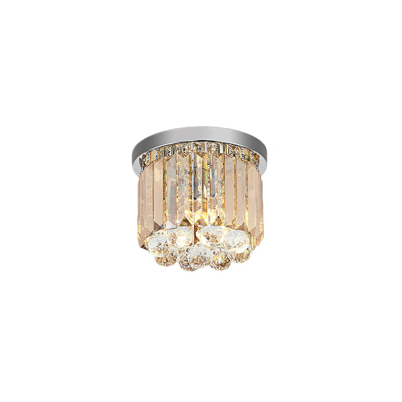 Drum Flush Monte Light Contemporary Rettangolare - Cut 2/4/6 Luci Chrome Massimale Light, 8,5 "/12" /16 " Dia