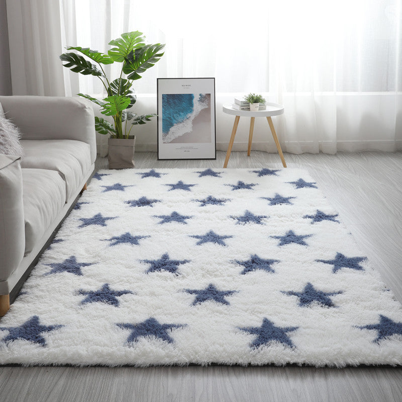 Tapis de simplicité multicolore Tie en faux fourrure Dye Dye Tapis à motif antidérapant Machine de support Rapier lavable pour la chambre