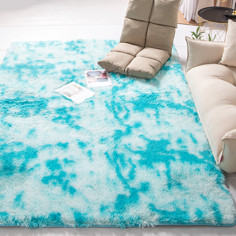 Tapis de décoration apaisant Tie multi-couleurs Tapé de motif teint Rapier Faux Fur Machine de support antidérapant lavable