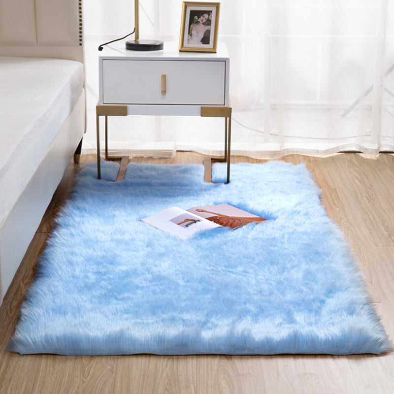 Tapis de couleur unie naturelle Tapis moelleux multi-couleurs Machine Easy Care Machine Washable Area pour chambre à coucher