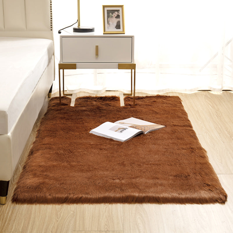 Tapis de couleur unie naturelle Tapis moelleux multi-couleurs Machine Easy Care Machine Washable Area pour chambre à coucher