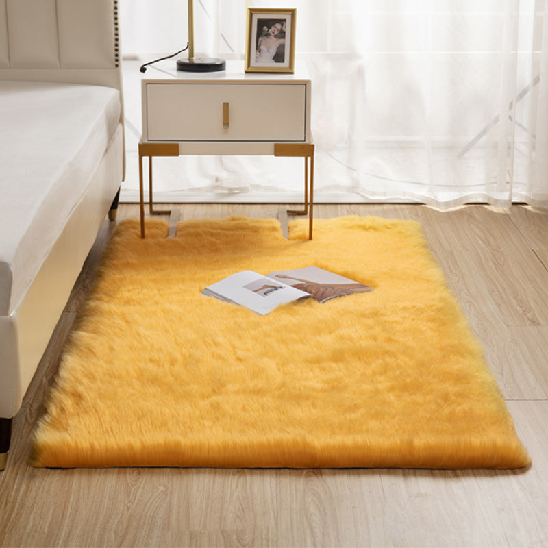 Tapis de couleur unie naturelle Tapis moelleux multi-couleurs Machine Easy Care Machine Washable Area pour chambre à coucher