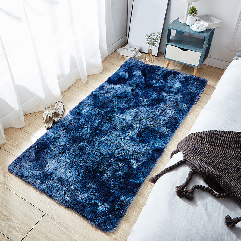 Tapis de teinture à cravate simple tapis multi-couleurs Shag Area Tapis Anti-Slip Backing Easy Care Rapier pour la décoration