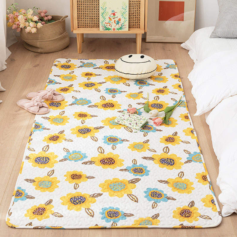 Comfort Western Rug Multi Colored Floral Printed Carpet Anti-Slip Pet Friendly Area Rug for Room