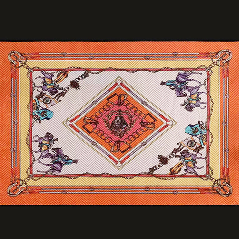 Multi Colored Animal Printed Rug Polyster Creative Indoor Rug Anti-Slip Backing Easy Care Area Carpet for Living Room