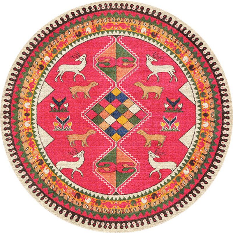 Tapis boho multi-couleurs vintage polyster Southwestern Print Rapier intérieur Tapis lavable support pour le salon