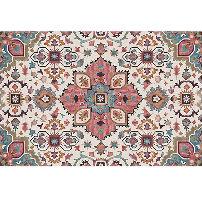 Western Living Room Rug Multicolor Tribal Printed Carpet Synthetics Non-Slip Backing Washable Indoor Rug