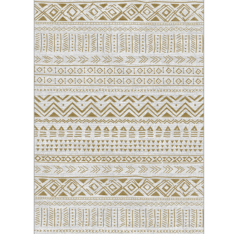 Ethnic Geometric Printed Rug Multi Colored Cotton Blend Indoor Rug Pet Friendly Easy Care Area Carpet for Living Room