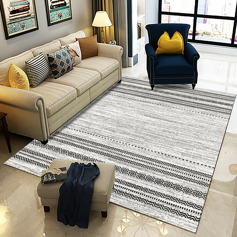 Mehrfarbiger Raum Teppich Western Geometrisches Musterbereich Teppich Polypropylen Anti-Rutsch-Backing Haustierfreundlicher Waschkörper Teppich