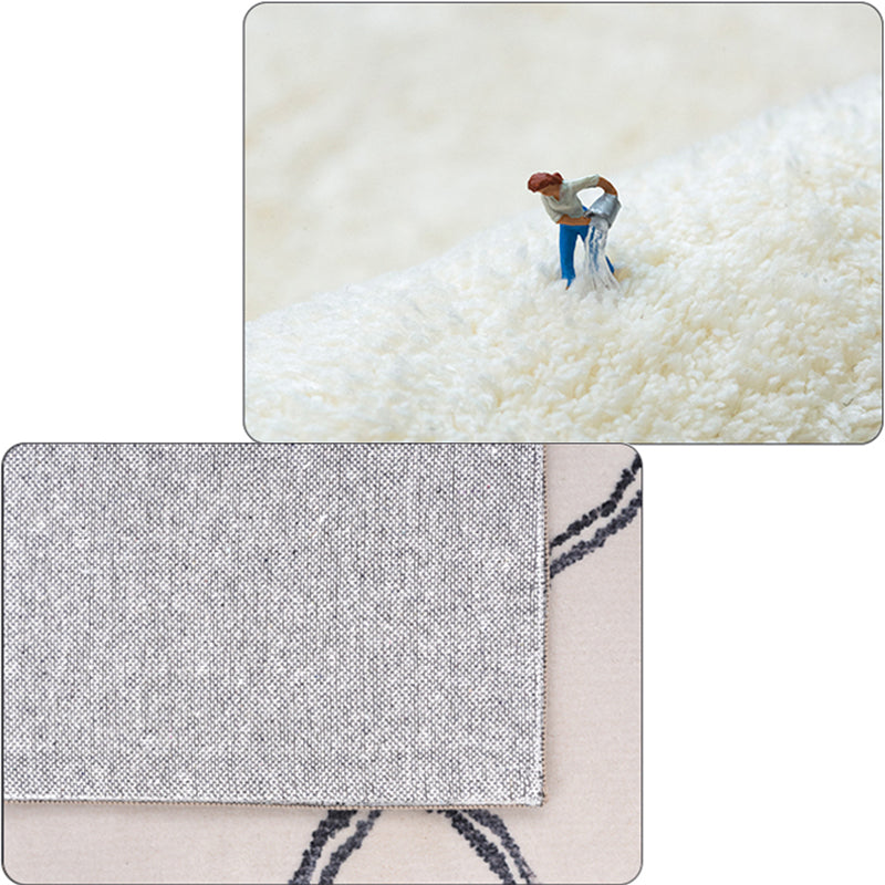 Tendy Decoration Tapis Geo Mot à motifs de géo Multimed Area Polyster Polyster Anti-Slip Easy Care Washable Tapis