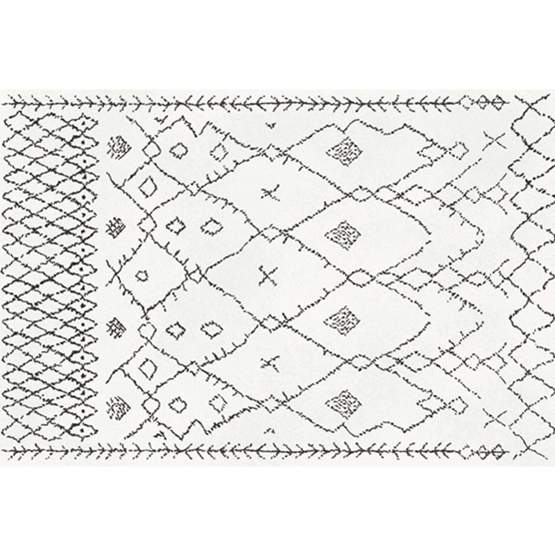 Tendy Decoration Tapis Geo Mot à motifs de géo Multimed Area Polyster Polyster Anti-Slip Easy Care Washable Tapis