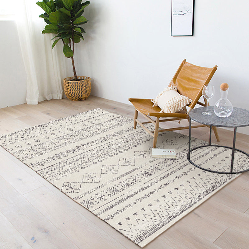 Einfacher Boho Teppich Multi-Farb Geo bedrucktes Teppich Haustierfreundlicher waschbarer Anti-Rutsch-Rückschlag Teppich für Zimmer