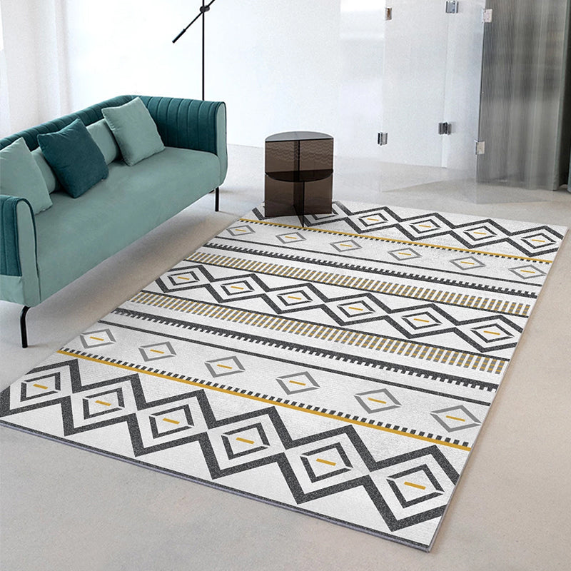 Eenvoudige boho tapijt multi color geo geprinted gebied tapijt huisdiervriendelijk wasbaar wasbaar antislip achterstappertapijt voor kamer