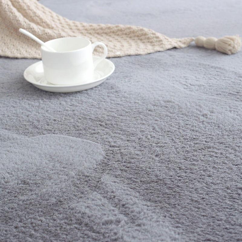 Multi-Colored Plain Rug Fluffy Calming Indoor Rug Pet Friendly Anti-Slip Backing Carpet for Room Decor