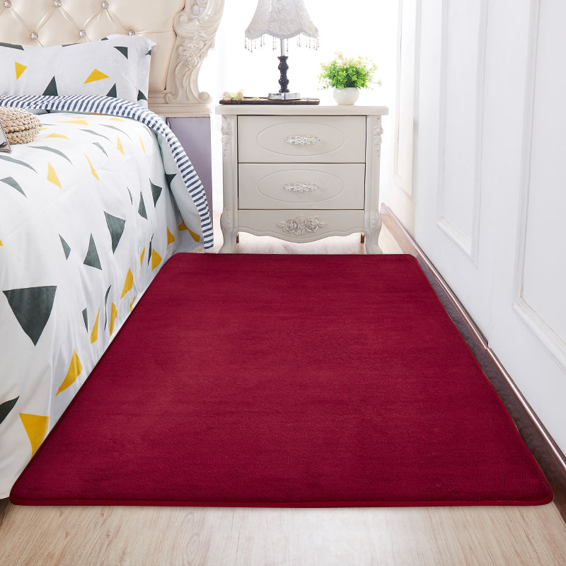 Synthétique moderne multi-couleurs décontractée Synthétique Couleur de couleur Couleur Couleur Anti-Slip Backing Tapon résistant au tapis pour chambre à coucher