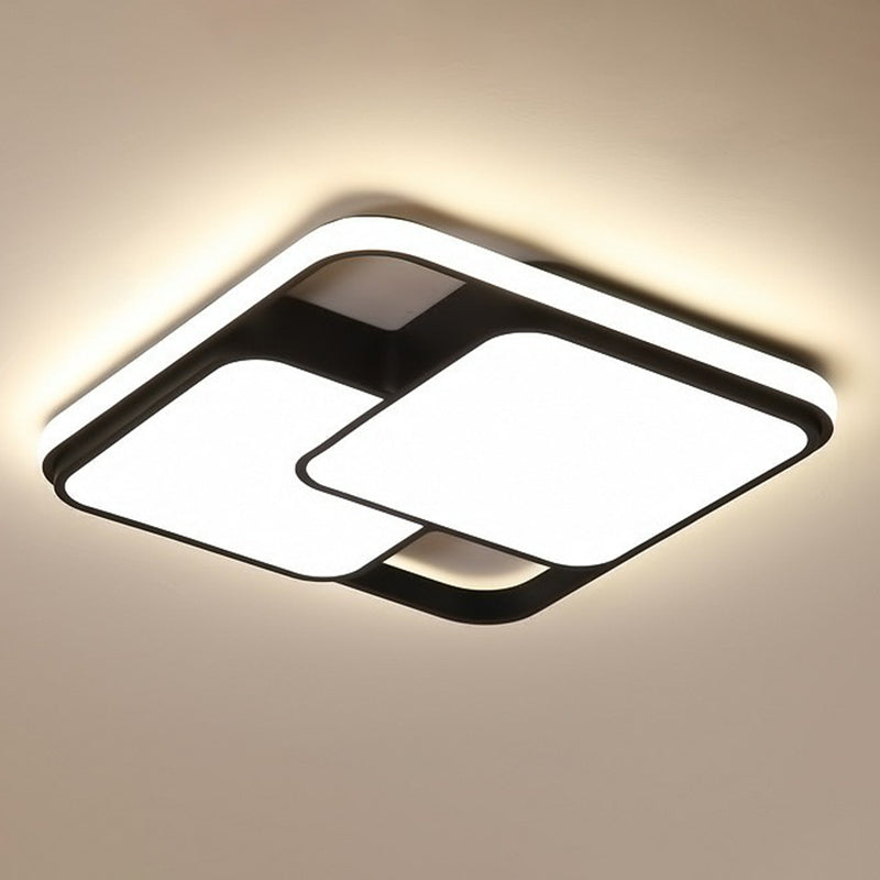 Splicing Rhombus Acryl Flush Mount Verlichting Minimalistische Black LED Flush Mount Fixture