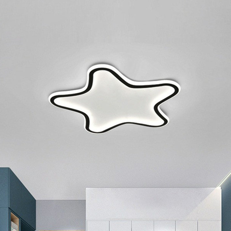 Loop Plafonnier LED de style moderne en aluminium pour chambre d'enfant - Plafonnier LED en noir