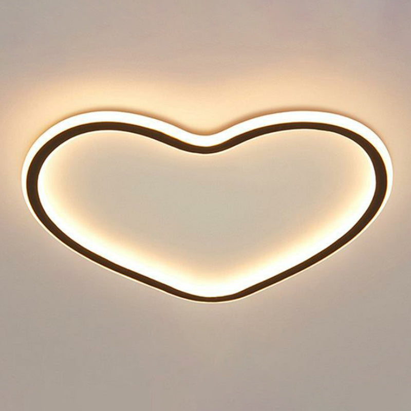 Loop Plafonnier LED de style moderne en aluminium pour chambre d'enfant - Plafonnier LED en noir