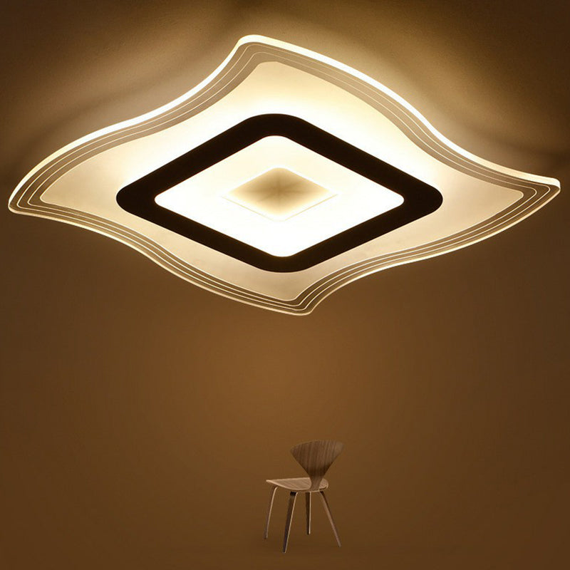 Effacer le voyant d'Ultramince Mount Light Simplicité Acrylique Flush Mount Ceiling Light