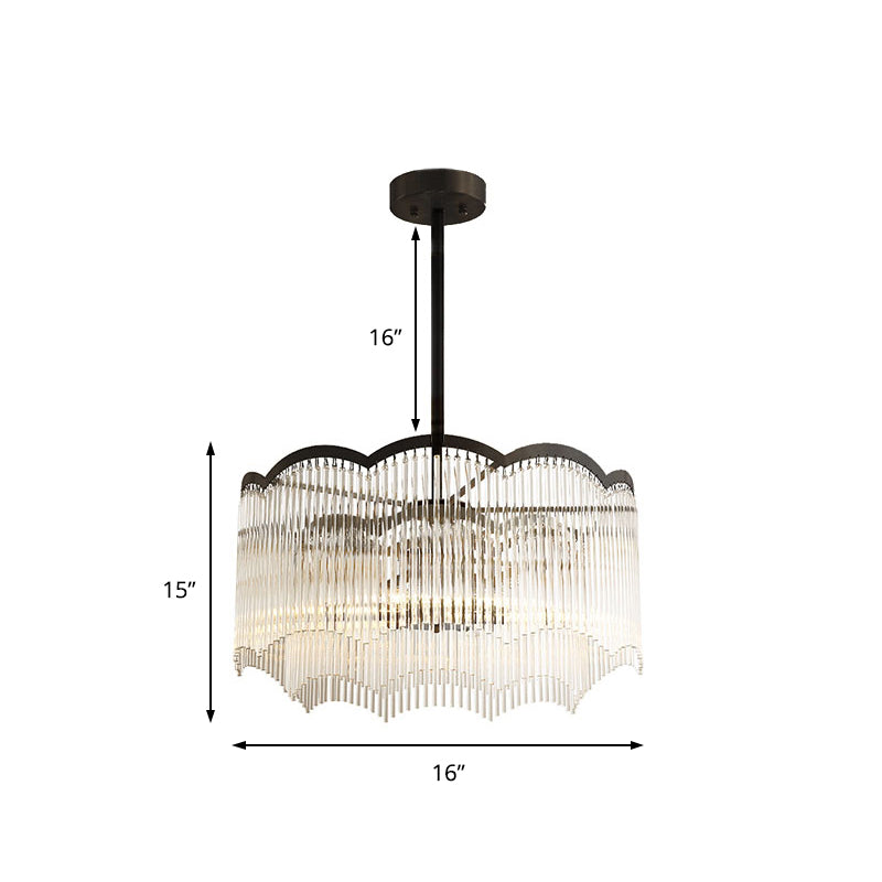 3 lumières salle à manger lustre lumineuse transparente / cristal bleu Lumière suspendue avec design rond