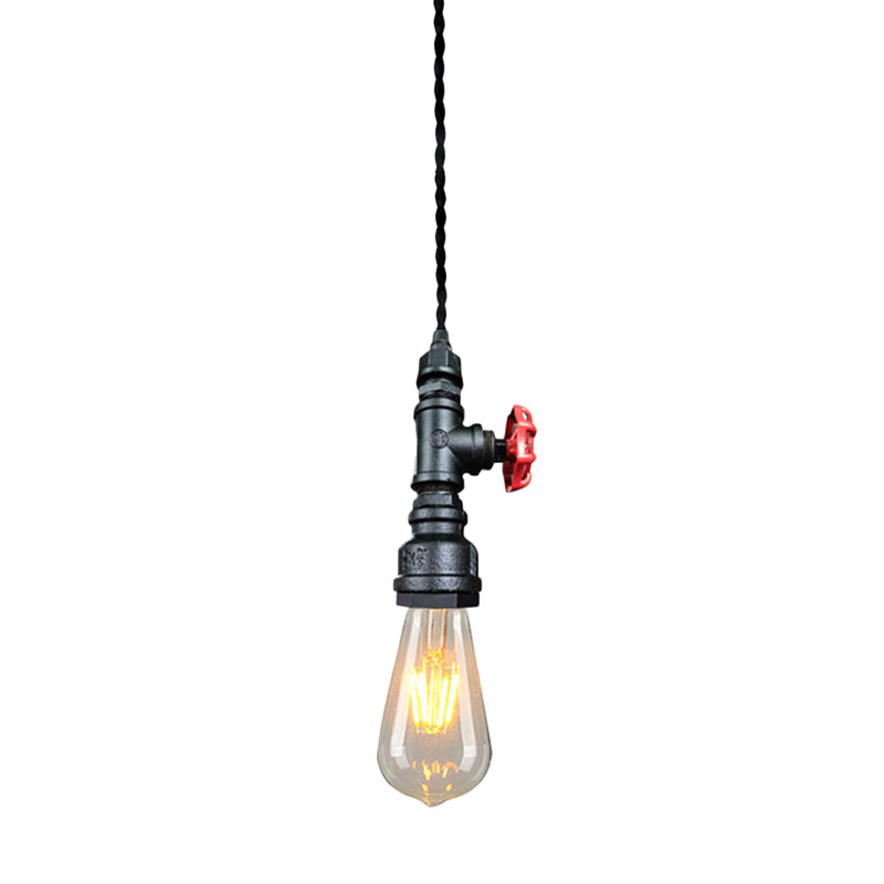 Iron Water Valve Suspension Lighting Retro Style 1 Bulb Bar Pendant Light Fixture