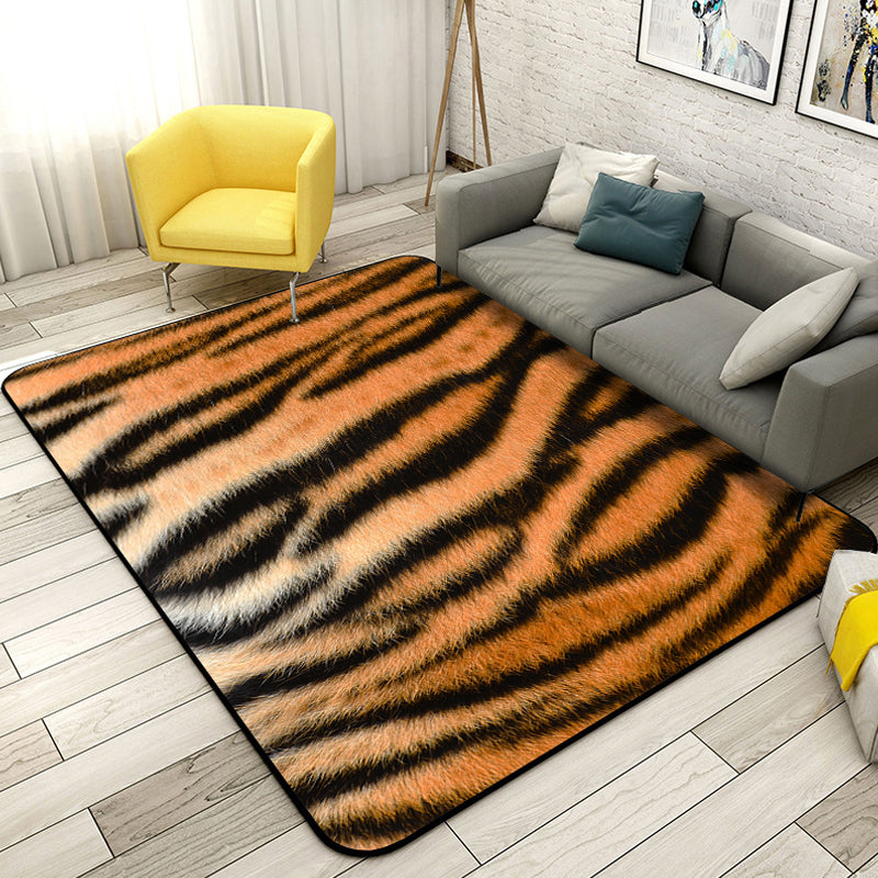 Tapis créatif occasionnel motif de fourrure animale multicolaire tapis lavable de machine de soins faciles pour décoration