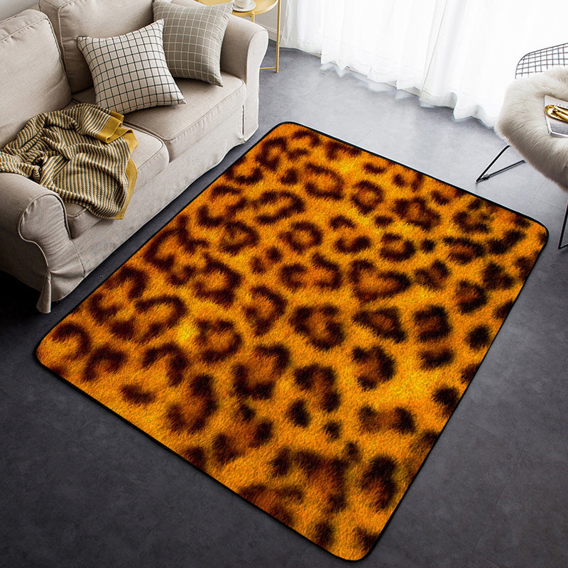 Tapis créatif occasionnel motif de fourrure animale multicolaire tapis lavable de machine de soins faciles pour décoration