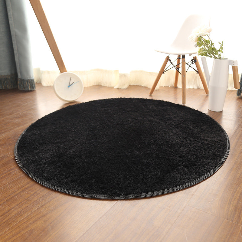 Multi Colored Comfort Rug Polypropylene Solid Color Carpet Non-Slip Backing Pet Friendly Washable Rug for Bedroom