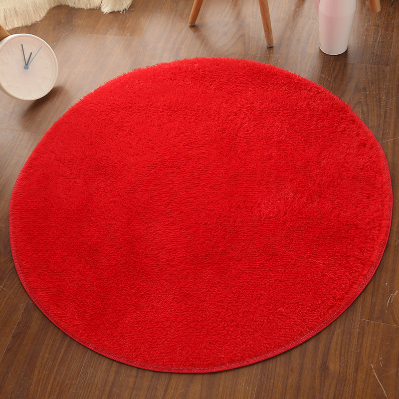 Multi Colored Comfort Rug Polypropylene Solid Color Carpet Non-Slip Backing Pet Friendly Washable Rug for Bedroom