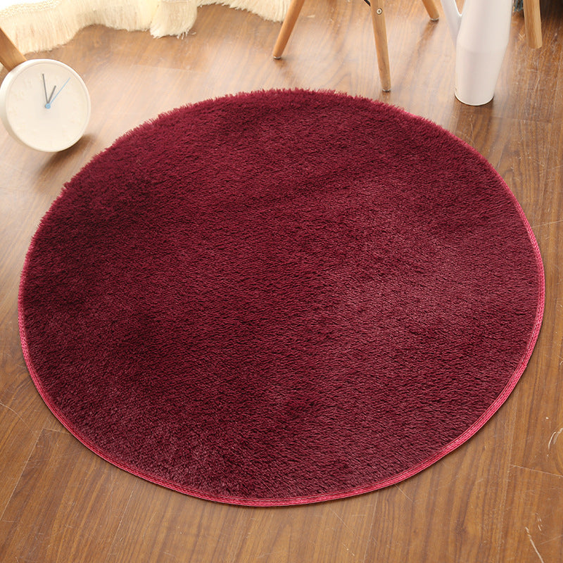 Multi Colored Comfort Rug Polypropylene Solid Color Carpet Non-Slip Backing Pet Friendly Washable Rug for Bedroom