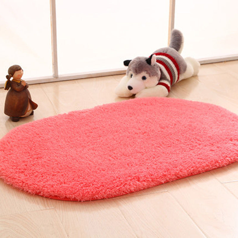 Tapis mignon simple tapis multicolore de couleur unie en intérieur