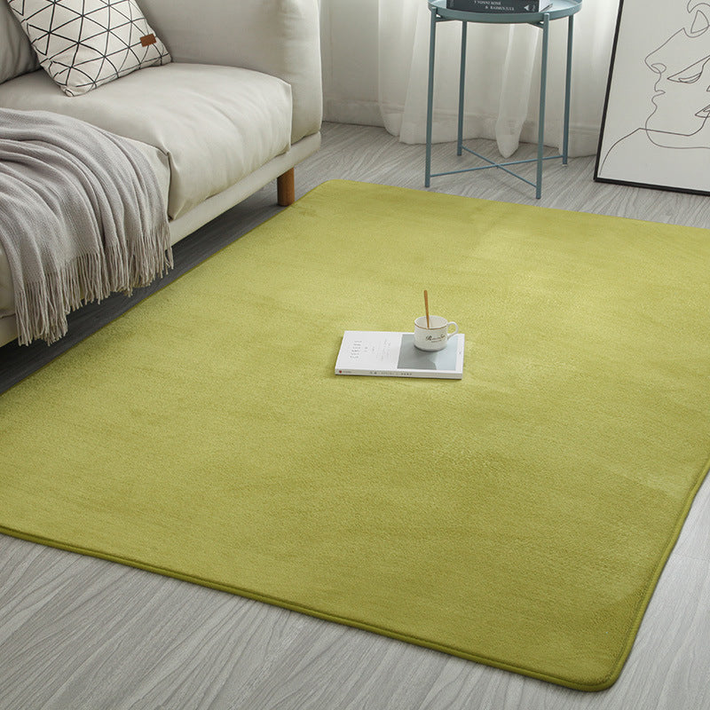 Simple Solid Rug Multi Color Polypropylene Area Carpet Non-Slip Backing Washable Easy Care Indoor Rug for Room