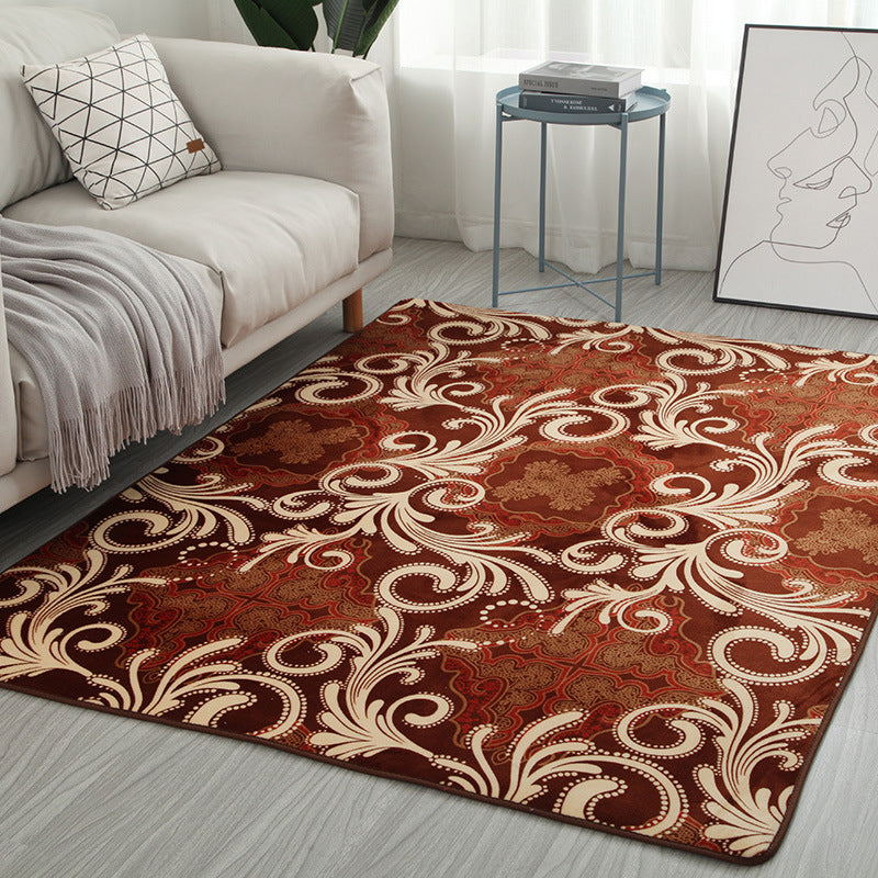 Simple Solid Rug Multi Color Polypropylene Area Carpet Non-Slip Backing Washable Easy Care Indoor Rug for Room