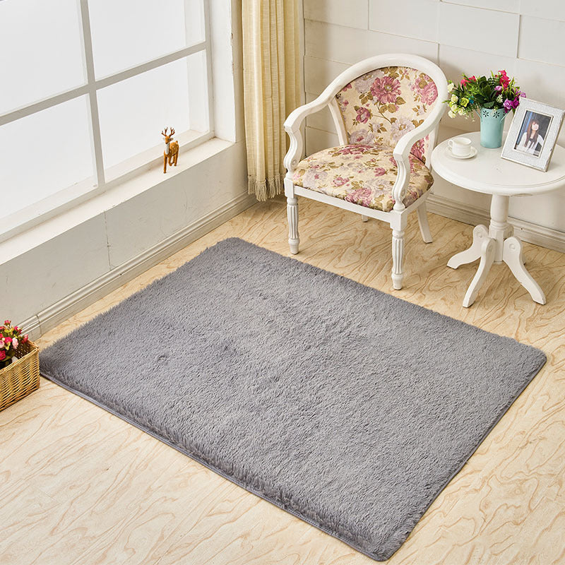 Casual Solid Color Rug Multi-Colored Polypropylene Area Carpet Pet Friendly Easy Care Indoor Rug for Living Room