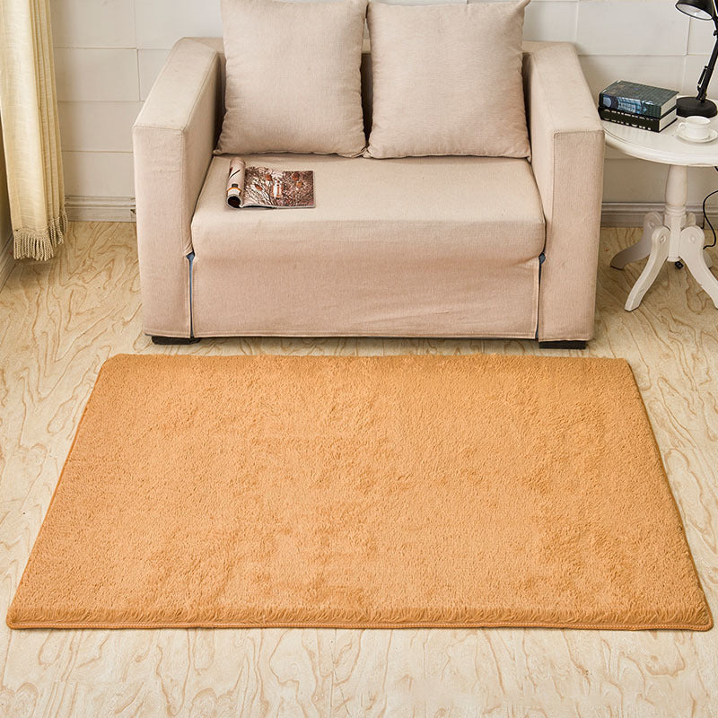 Casual Solid Color Rug Multi-Colored Polypropylene Area Carpet Pet Friendly Easy Care Indoor Rug for Living Room