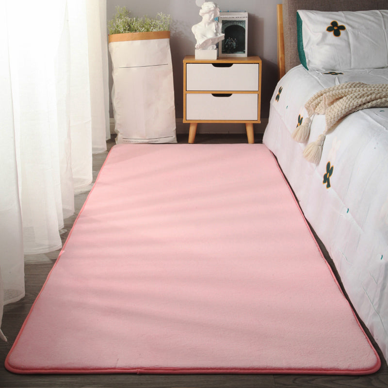 Simplicity Bedroom Rug Multi-Colored Plain Area Carpet Polypropylene Non-Slip Backing Stain-Resistant Rug