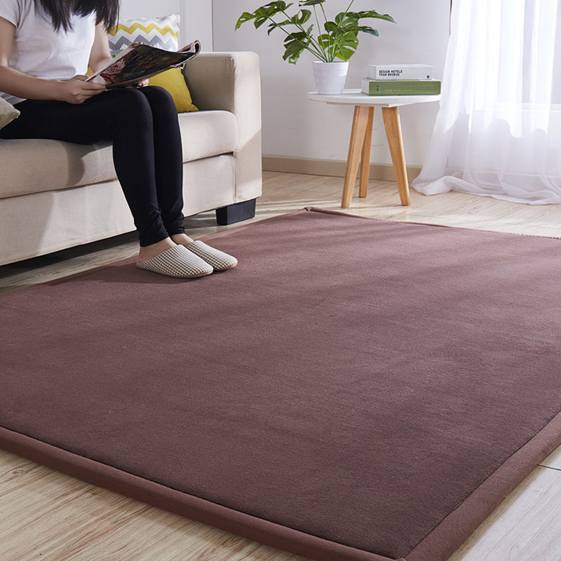 Multi Color Comfort Rug Cotton Blend Plain Indoor Rug Pet Friendly Easy Care Washable Carpet for Room