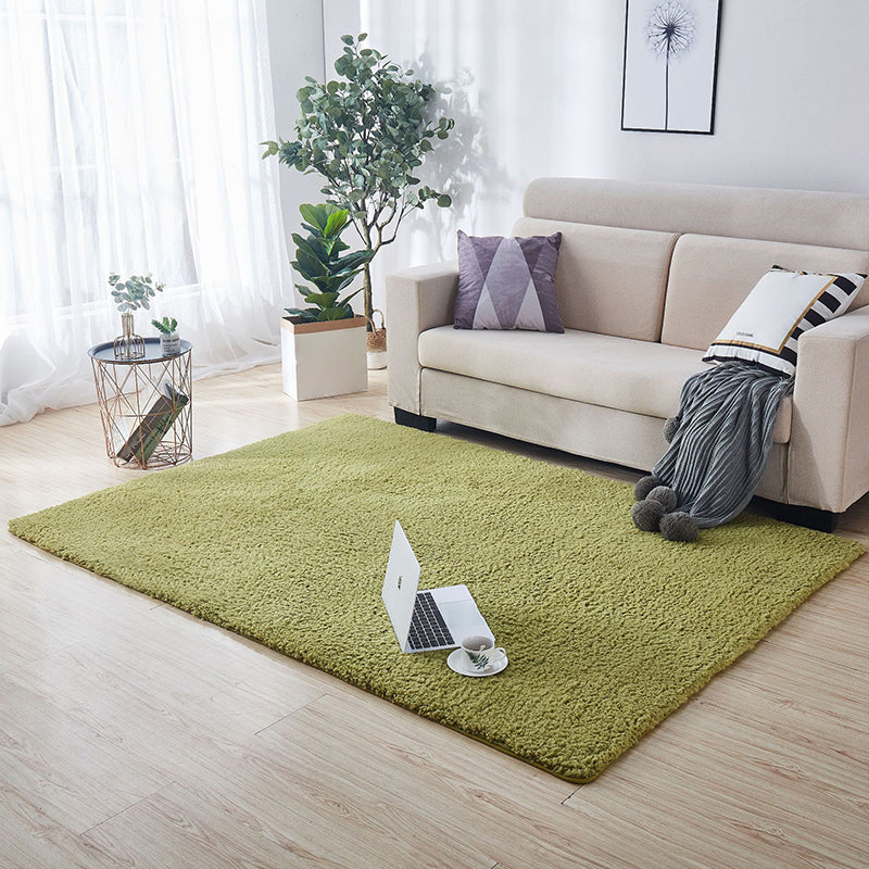 Multi-Colored Plain Rug Synthetics Minimalist Carpet Pet Friendly Anti-Slip Backing Indoor Rug for Living Room