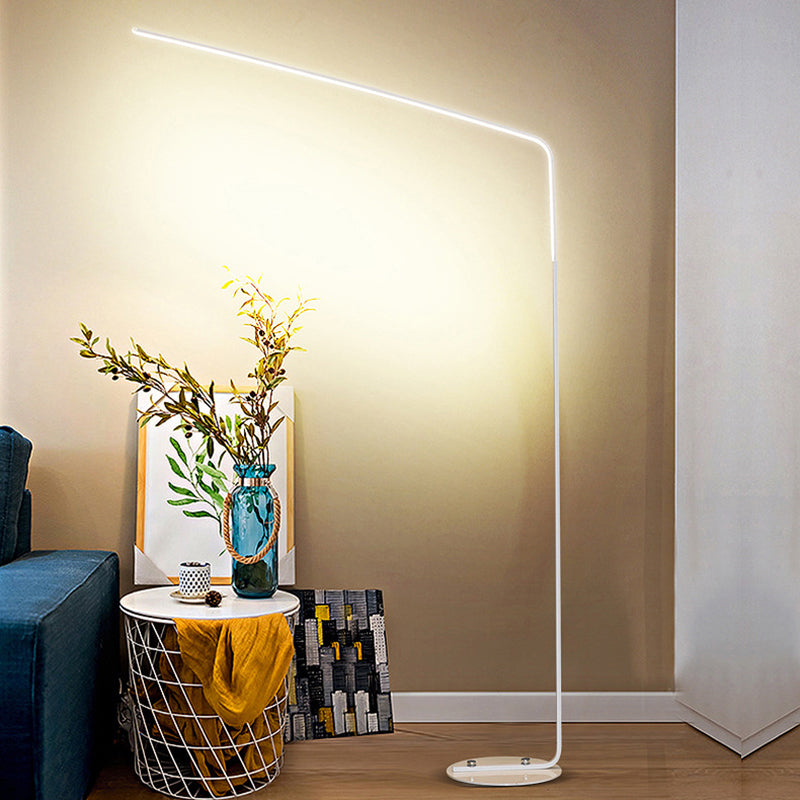 Acrylfischereisen Stehlicht minimalistische LED -Bodenbeleuchtung Ideen für Wohnzimmer